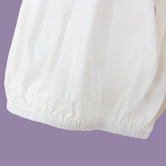 NEW Eloquii white Puff Sleeve Button Down Dress, 16 - Picture 14 of 15